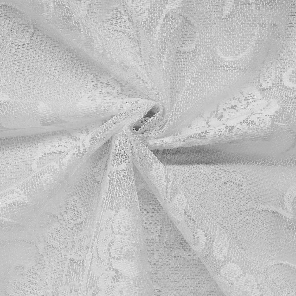 Rideau « Limoges » passe-tringle en dentelle et jacquard