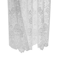Rideau « Limoges » passe-tringle en dentelle et jacquard