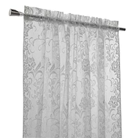 Rideau « Limoges » passe-tringle en dentelle et jacquard