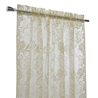 Rideau « Limoges » passe-tringle en dentelle et jacquard