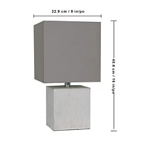 17"H Cement Table Lamp