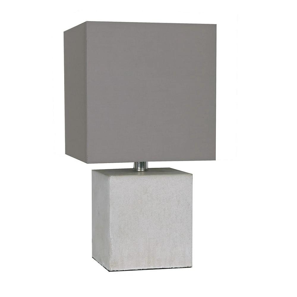 17"H Cement Table Lamp