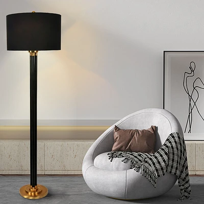 Matte Black Metal Floor Lamp