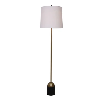 Burnt Brass Metal Floor Lamp - 59''