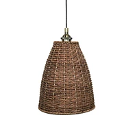 Brown Rattan Ceiling Lamp by Luce Lumen