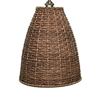 12'' Brown Rattan Ceiling Lamp by Luce Lumen