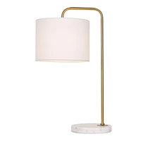 Lampe de table « Romane » en métal et marbre par Luce Lumen