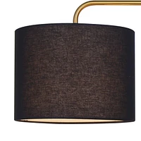 Black and Gold Romane Metal and Marble Table Lamp by Luce Lumen