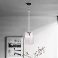 Adjustable Etched Square Glass Matte Black Ceiling Lamp by Luce Lumen