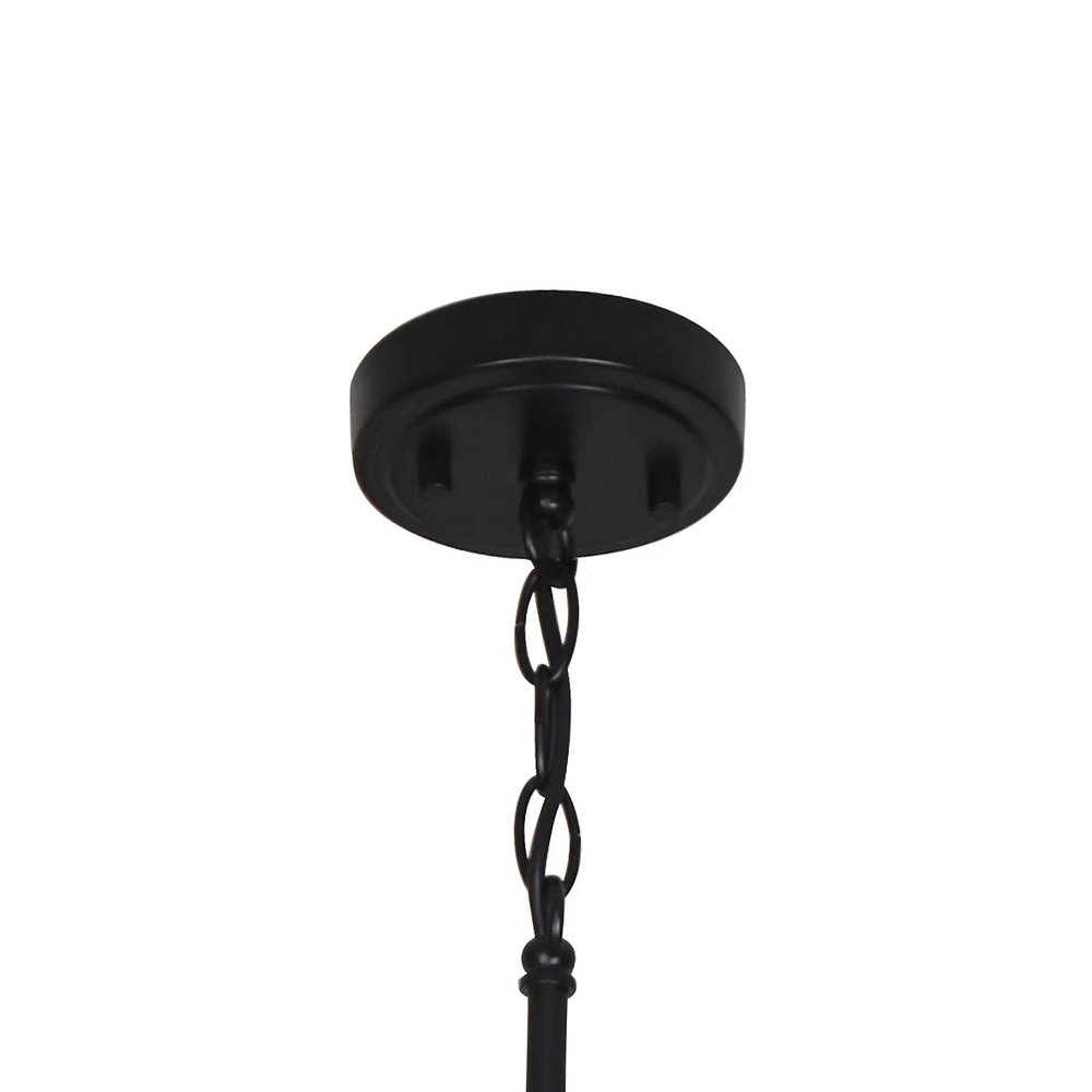 Adjustable Etched Round Glass Matte Black Ceiling Lamp by Luce Lumen