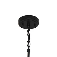 Adjustable Etched Round Glass Matte Black Ceiling Lamp by Luce Lumen