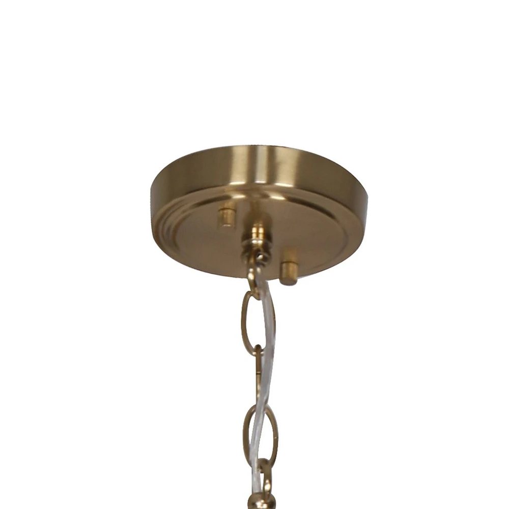 Adjustable Etched Round Glass Brushed Gold Ceiling Lamp by Luce Lumen