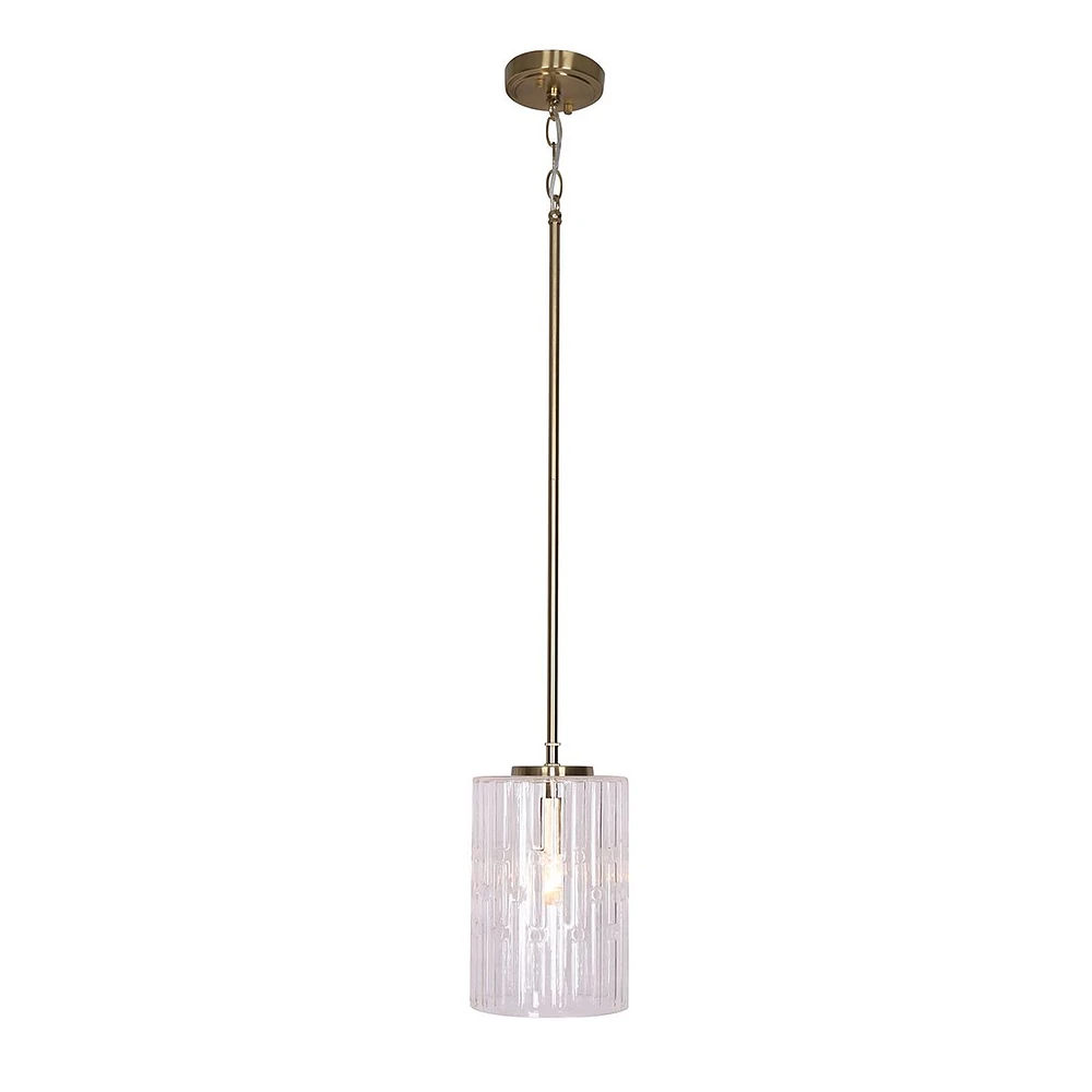 Adjustable Etched Round Glass Brushed Gold Ceiling Lamp by Luce Lumen