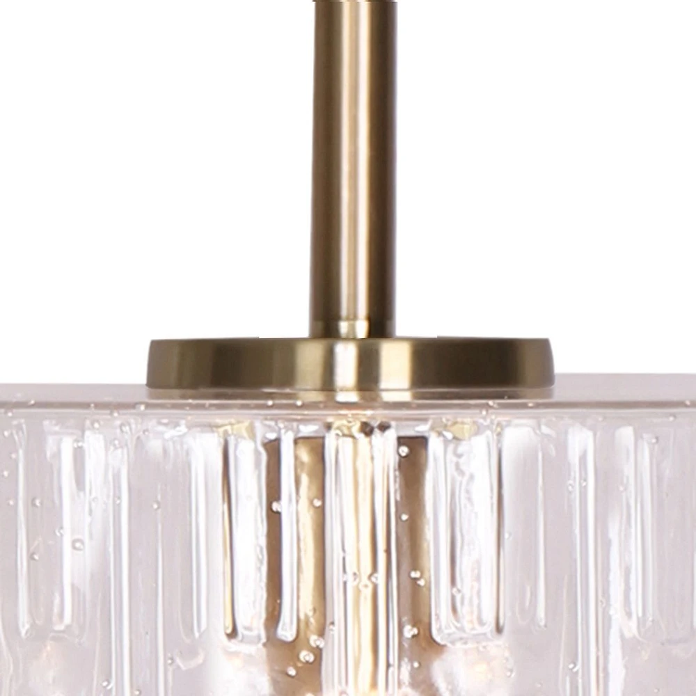 Convertible Brushed Gold Ceiling Lamp by Luce Lumen