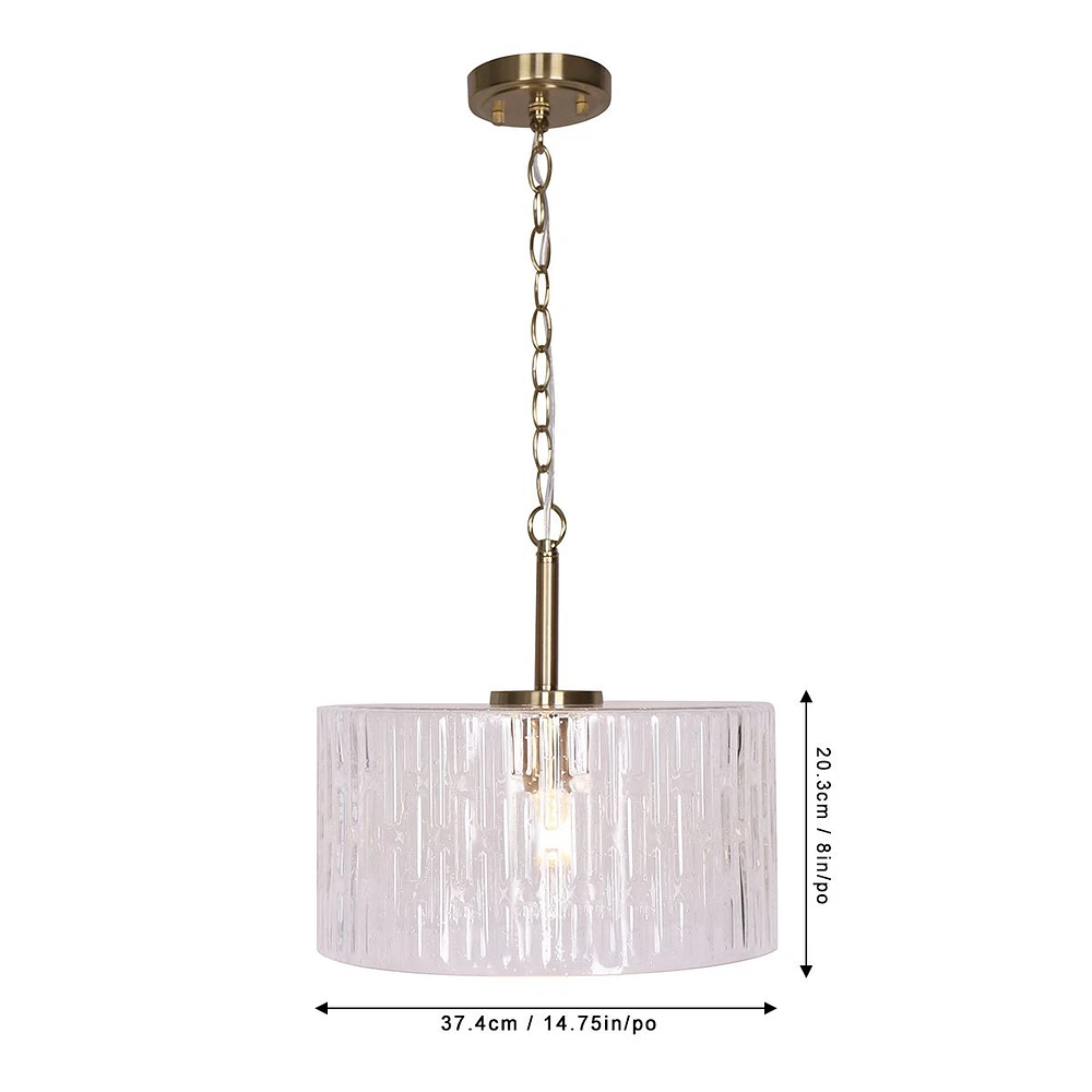 Convertible Brushed Gold Ceiling Lamp by Luce Lumen