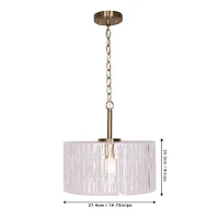 Convertible Brushed Gold Ceiling Lamp by Luce Lumen