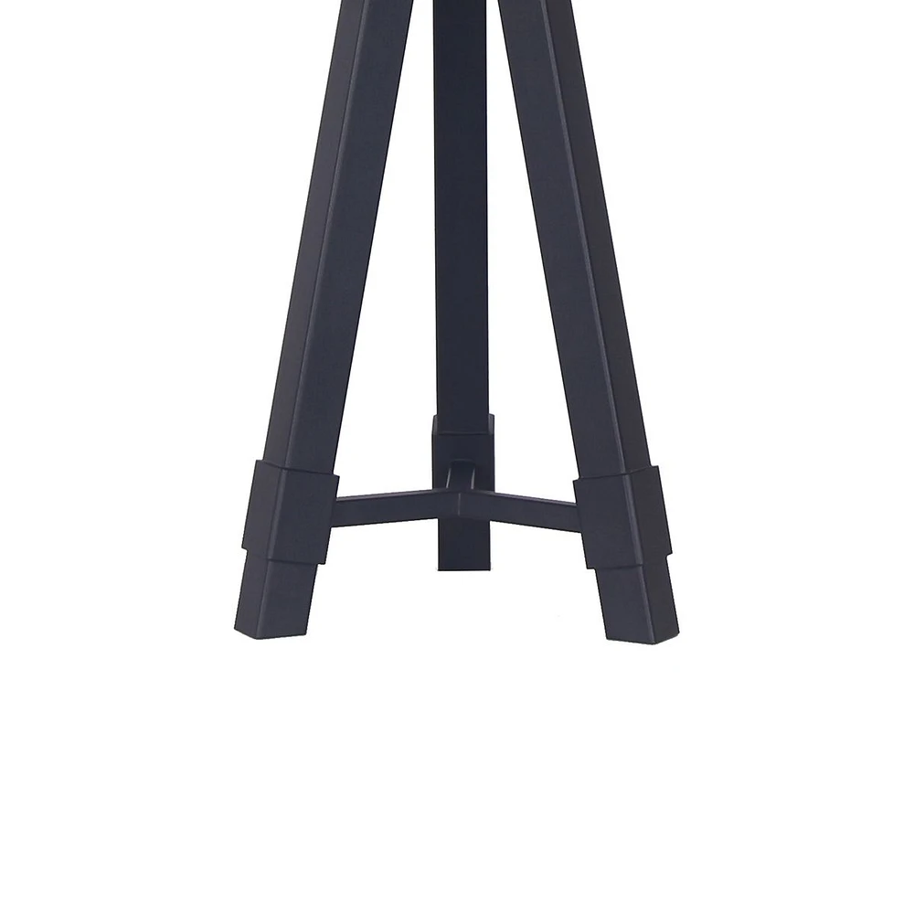 24" Frosted Black Metal Tripod Table Lamp by Luce Lumen