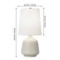 21"H White Ceramic Table Lamp by Luce Lumen