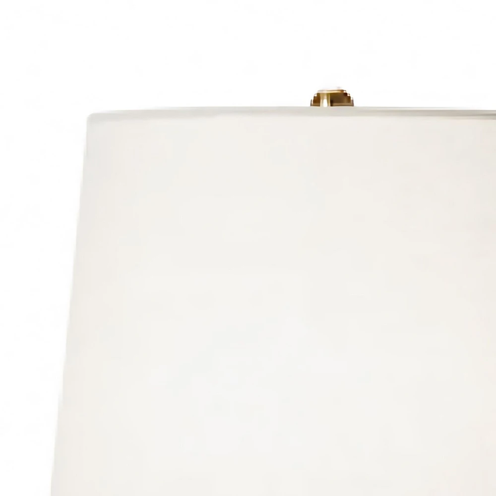 21"H White Ceramic Table Lamp by Luce Lumen