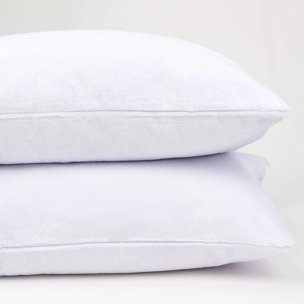 Luxury Plush Set of 2 Pillow Protectors by HealthGuard