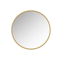 Miroir rond métal « mani » or - 24 x 24 po