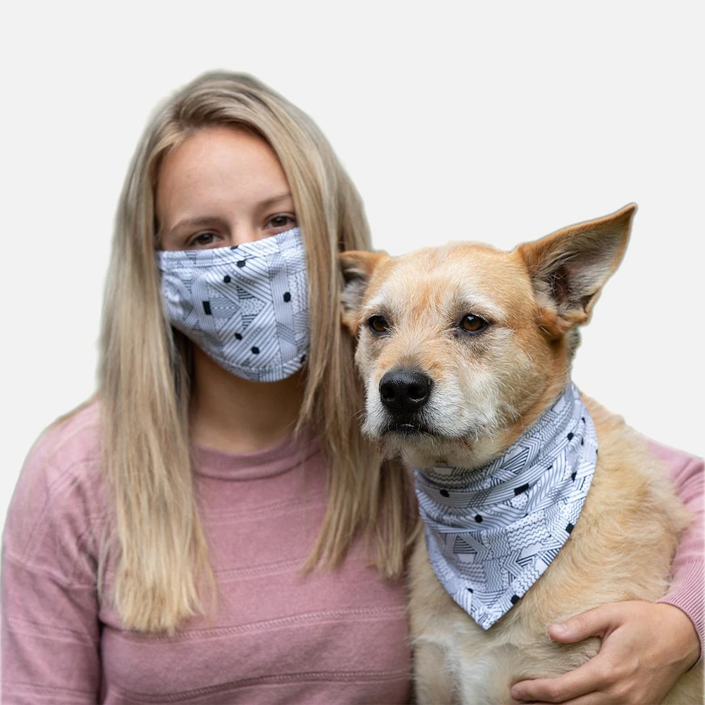 Dog's Set of 5 Matching Masks and Bandanas by SilverPaw 