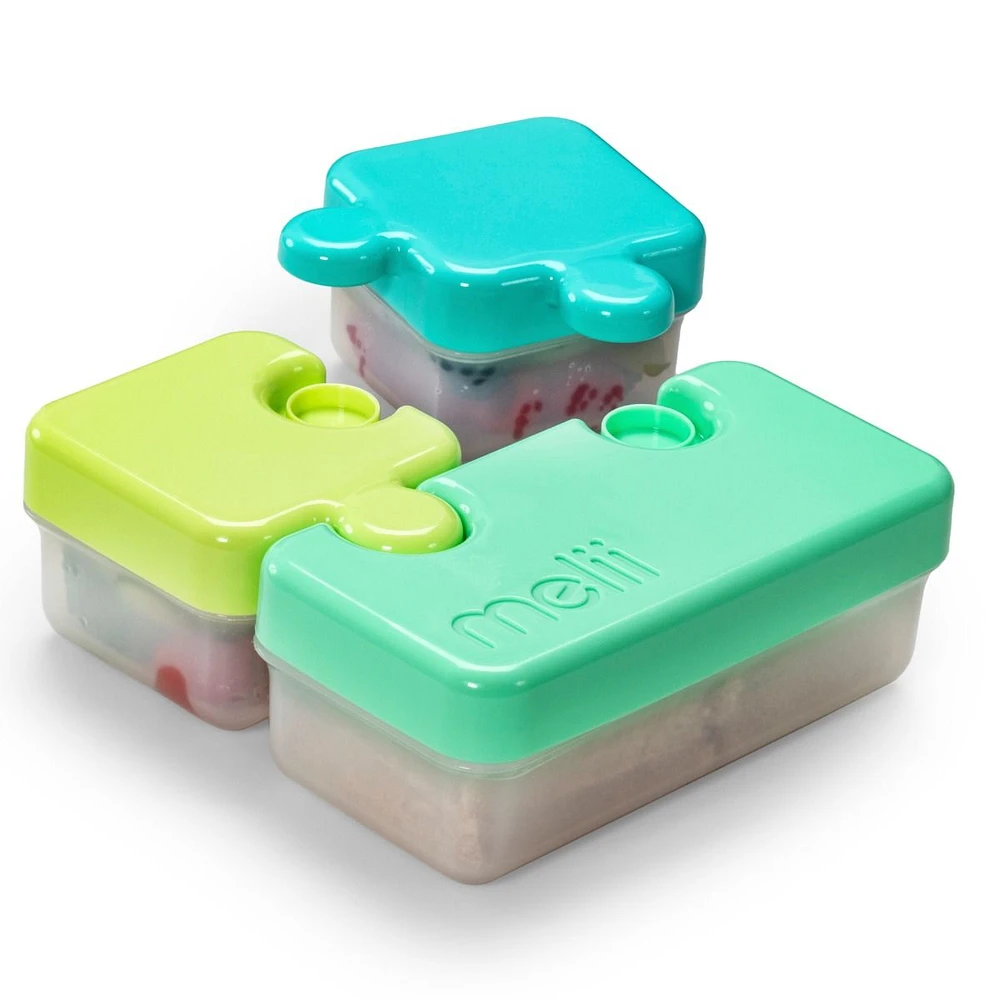 Puzzle Container by Melii Baby - Blue/Lime/Mint