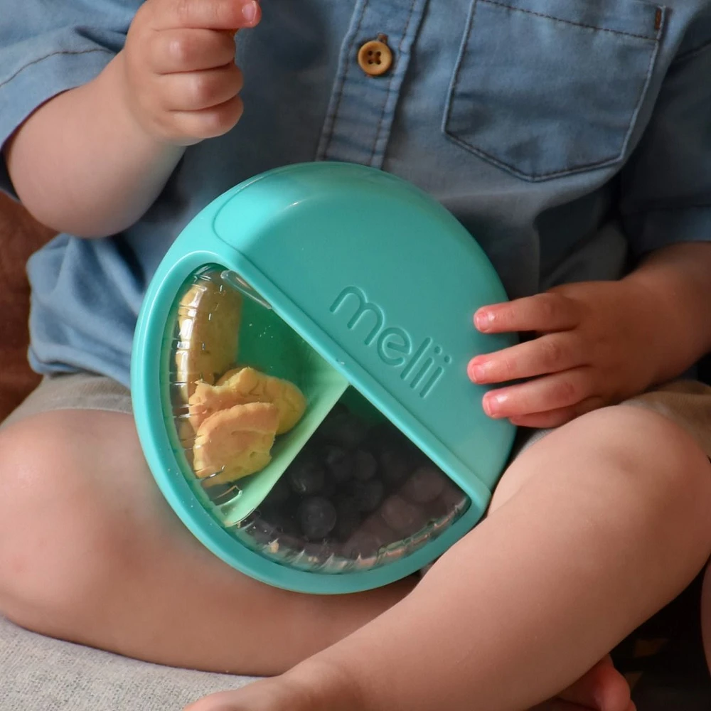 Spin Snack Container by Melii Baby - Blue/Mint
