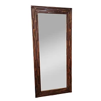 Miroir avec cadre effet bois rectangulaire Meline