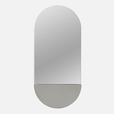 Miroir Oval Gris