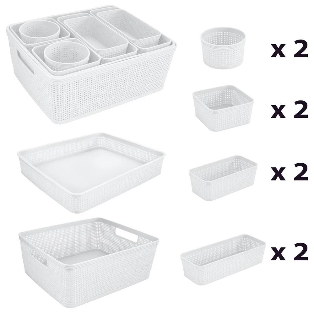 Weaver Organisers 10 pieces - White