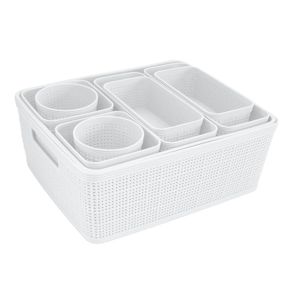 Weaver Organisers 10 pieces - White