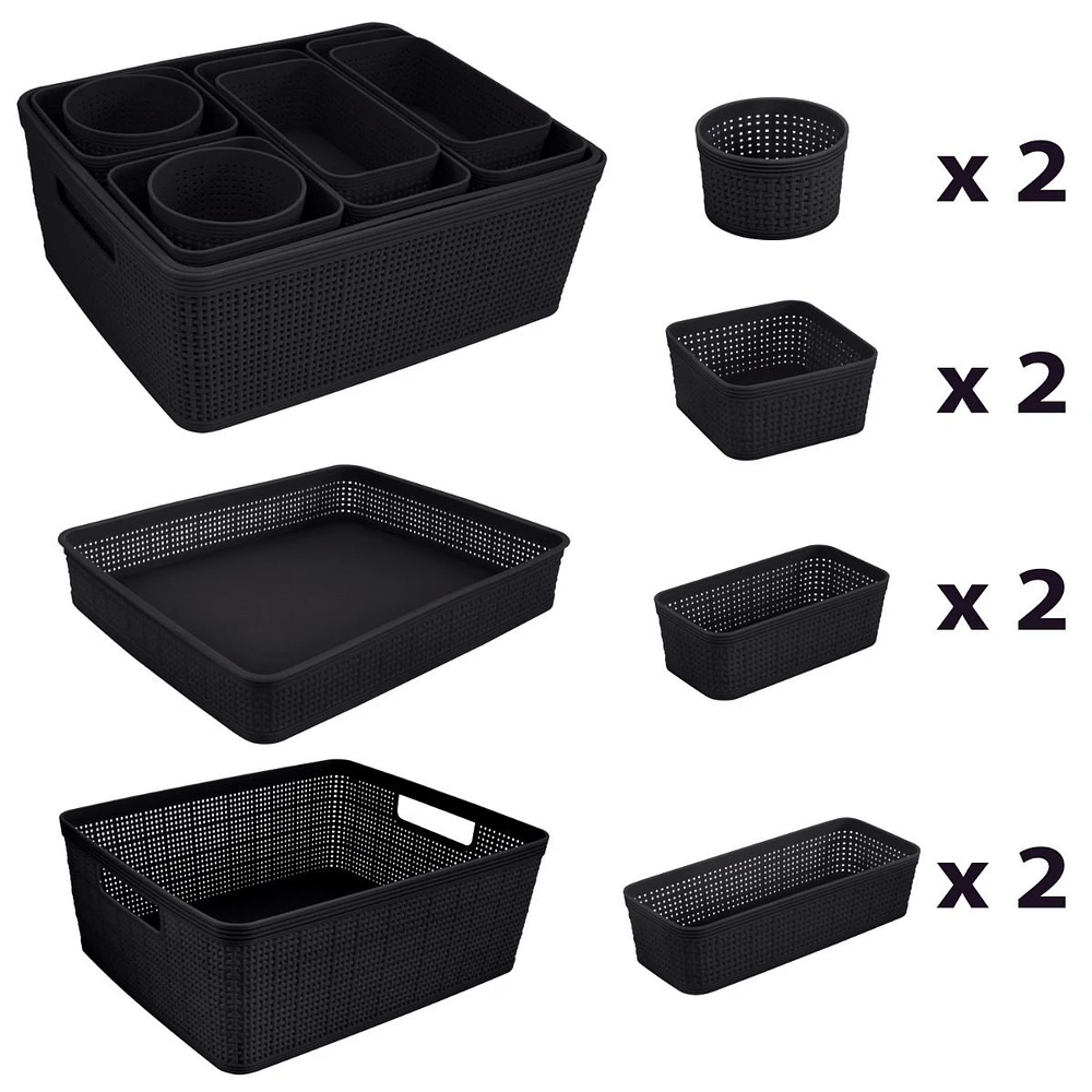 Weaver Organizer 10 pieces - Black