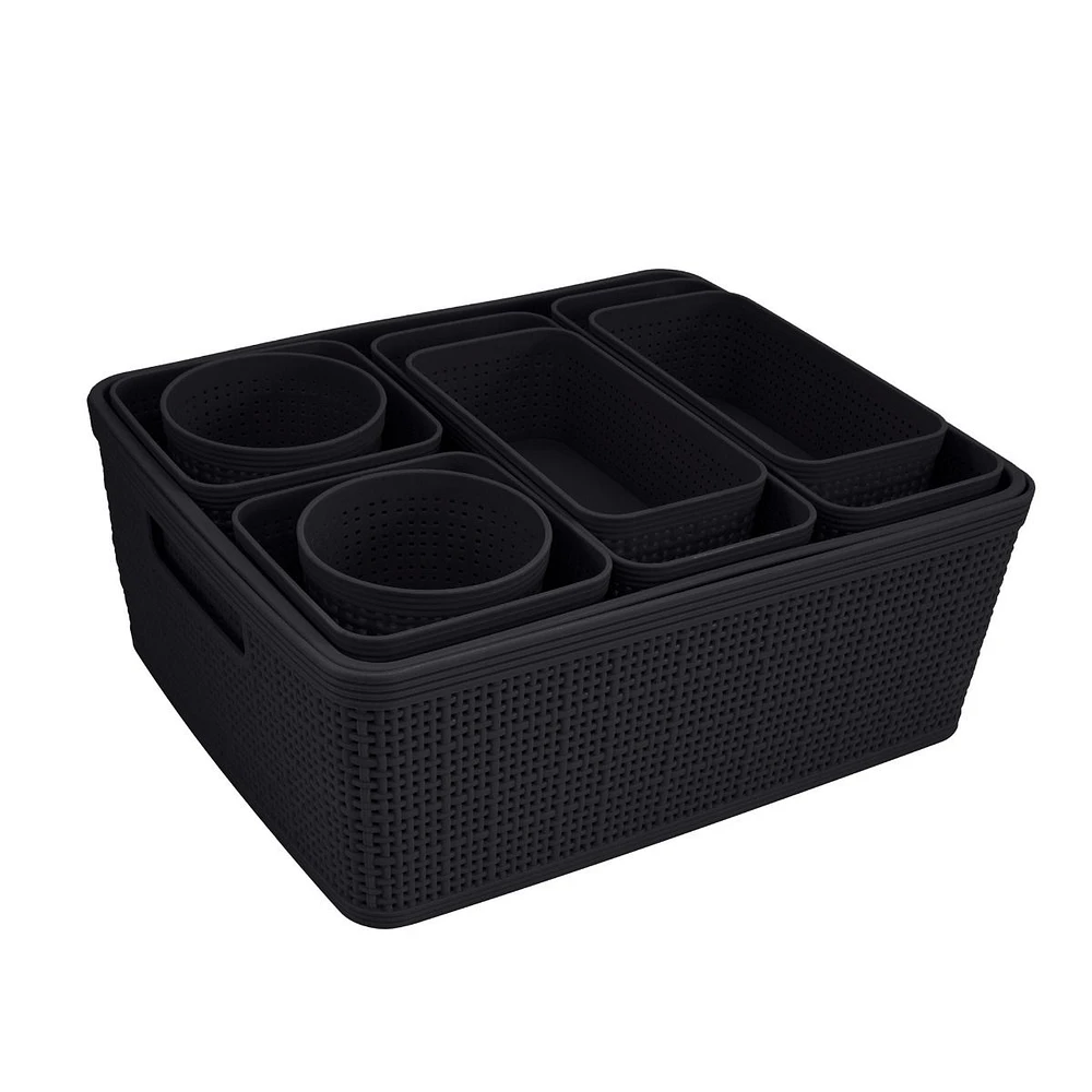 Weaver Organizer 10 pieces - Black