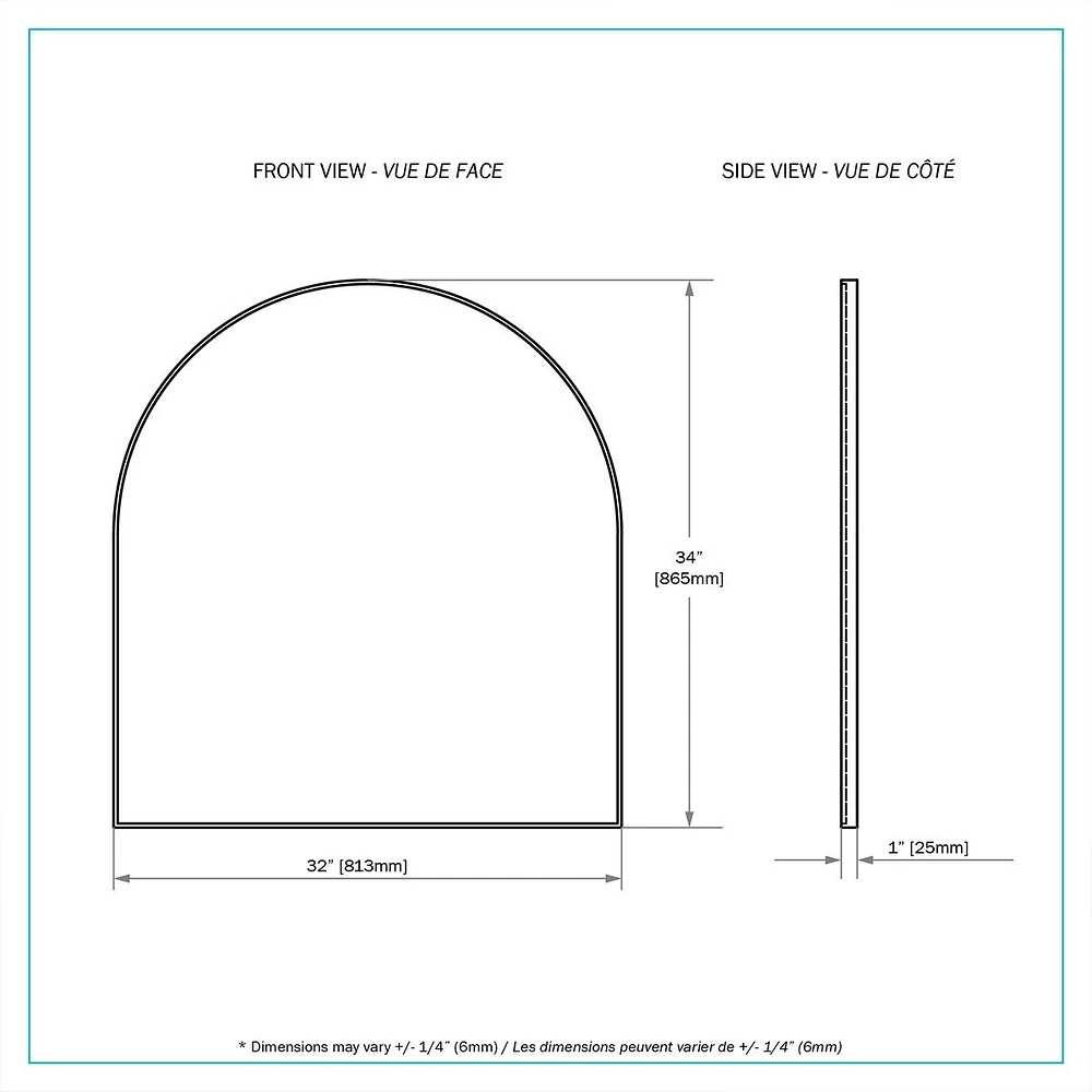 Moony Arched Metal Mirror