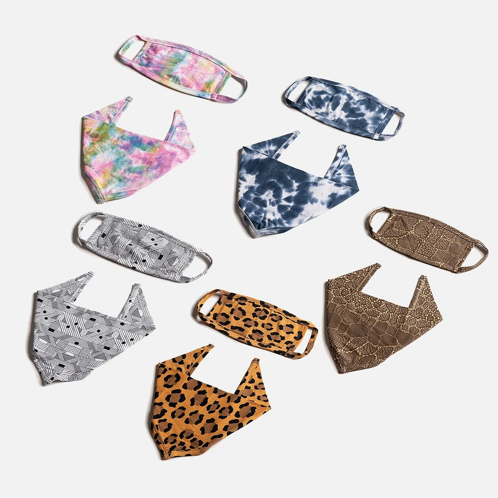 Dog's Set of 5 Matching Masks and Bandanas by SilverPaw 