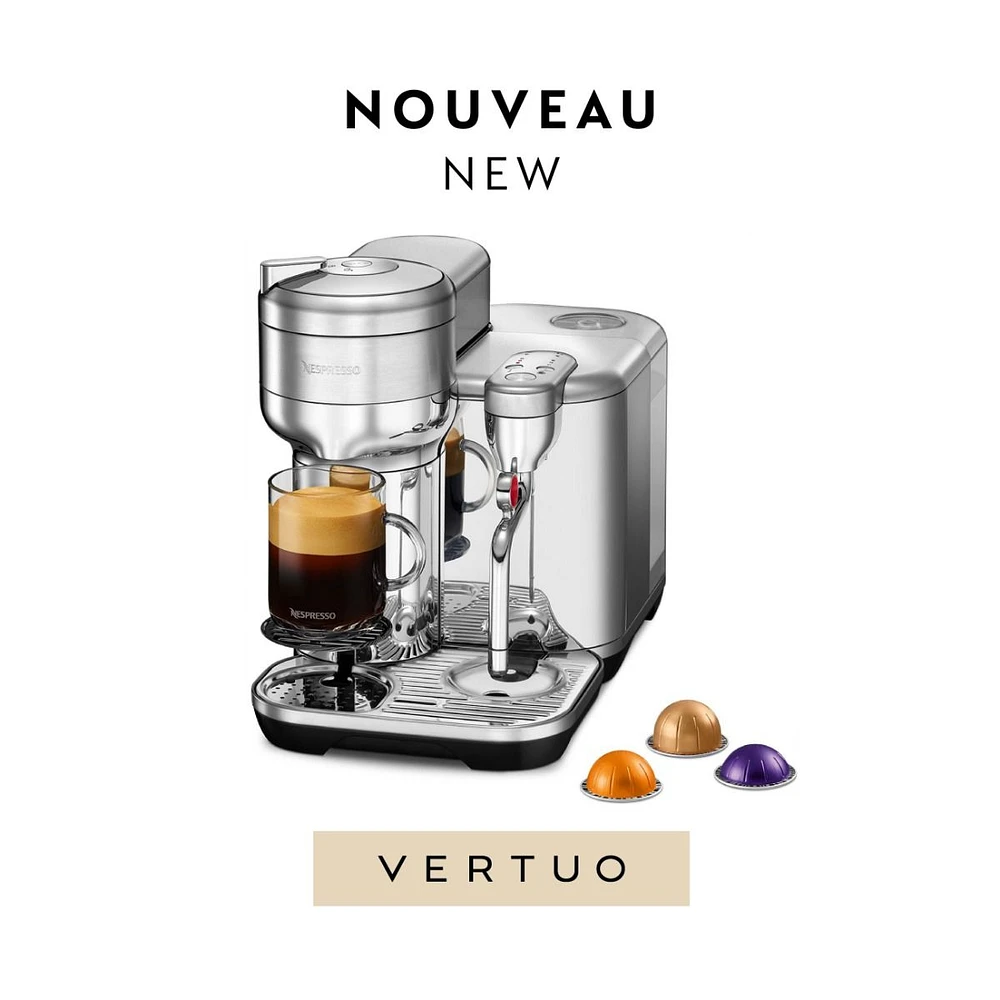 Machine à capsules Nespresso « The Vertuo Creatista » en acier inoxydable