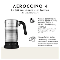 Nespresso Aeroccino 4 Mousseur à lait - Chrome  