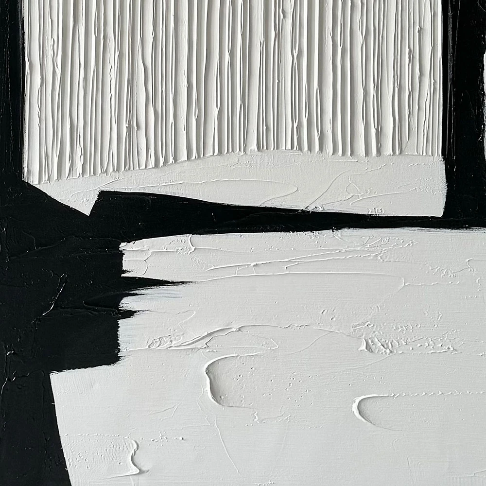 Nuance Black and White Abstract Painting