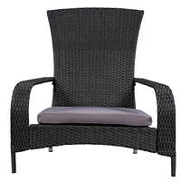 Fauteuil « Muskoka » en osier noir