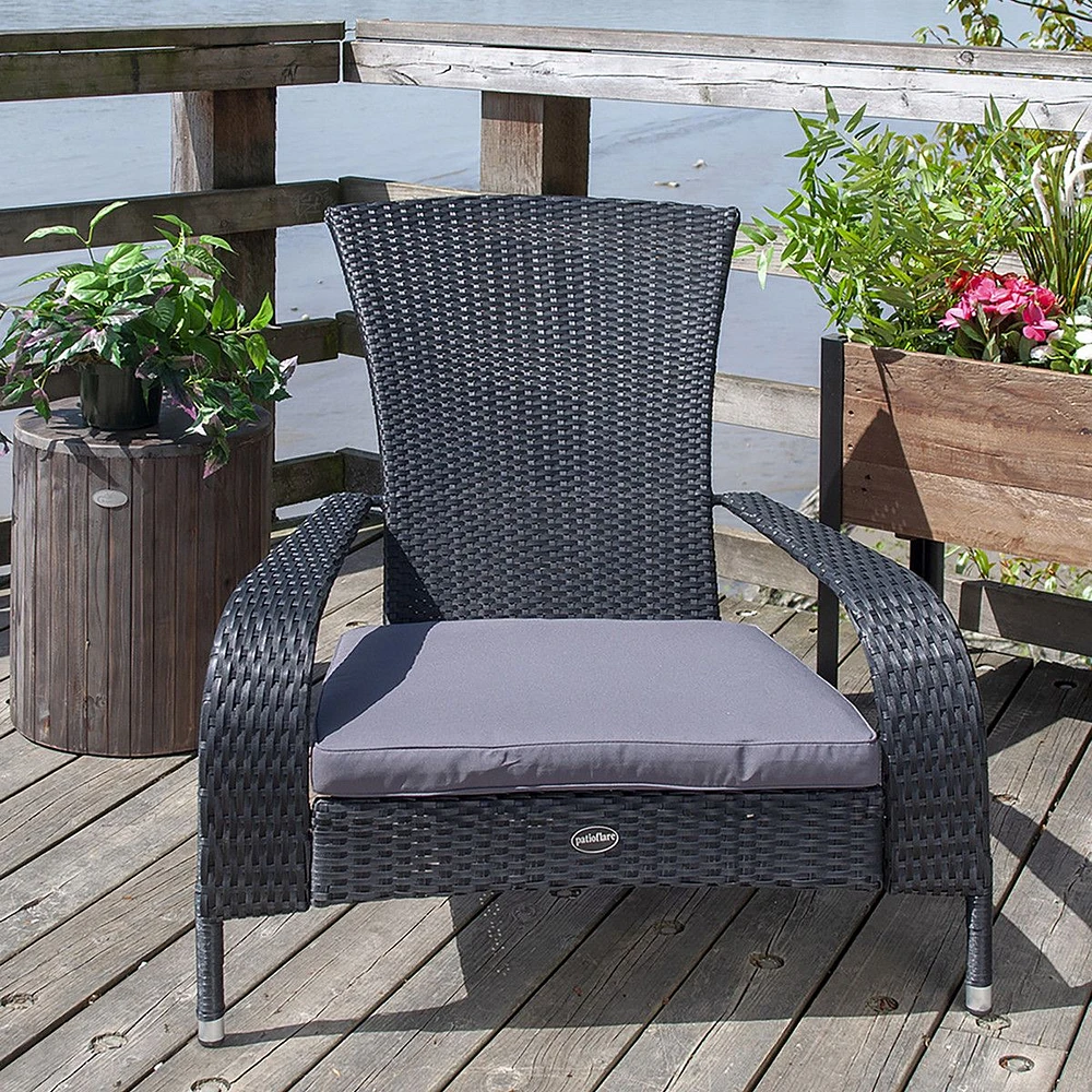 Muskoka Black Wicker Chair