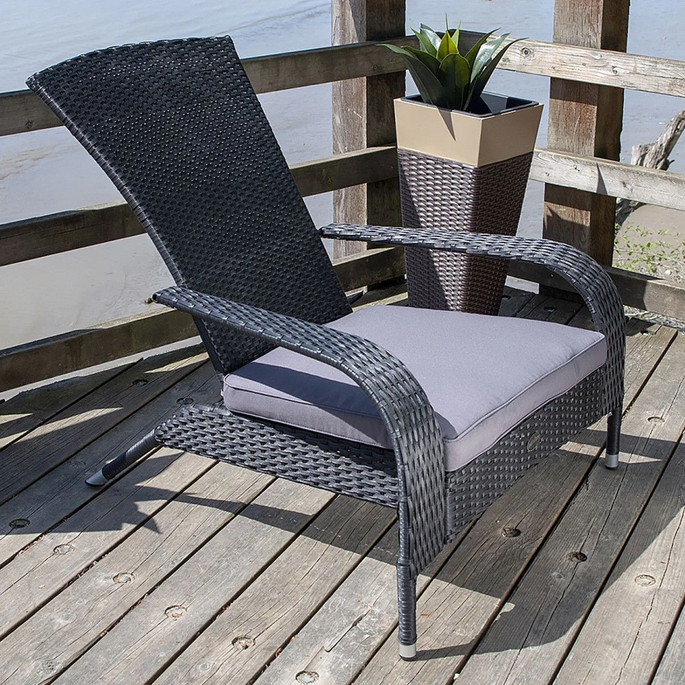 Muskoka Black Wicker Chair