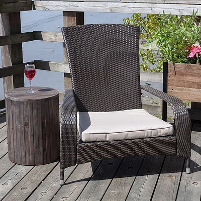 Muskoka Caramel Brown Wicker Chair