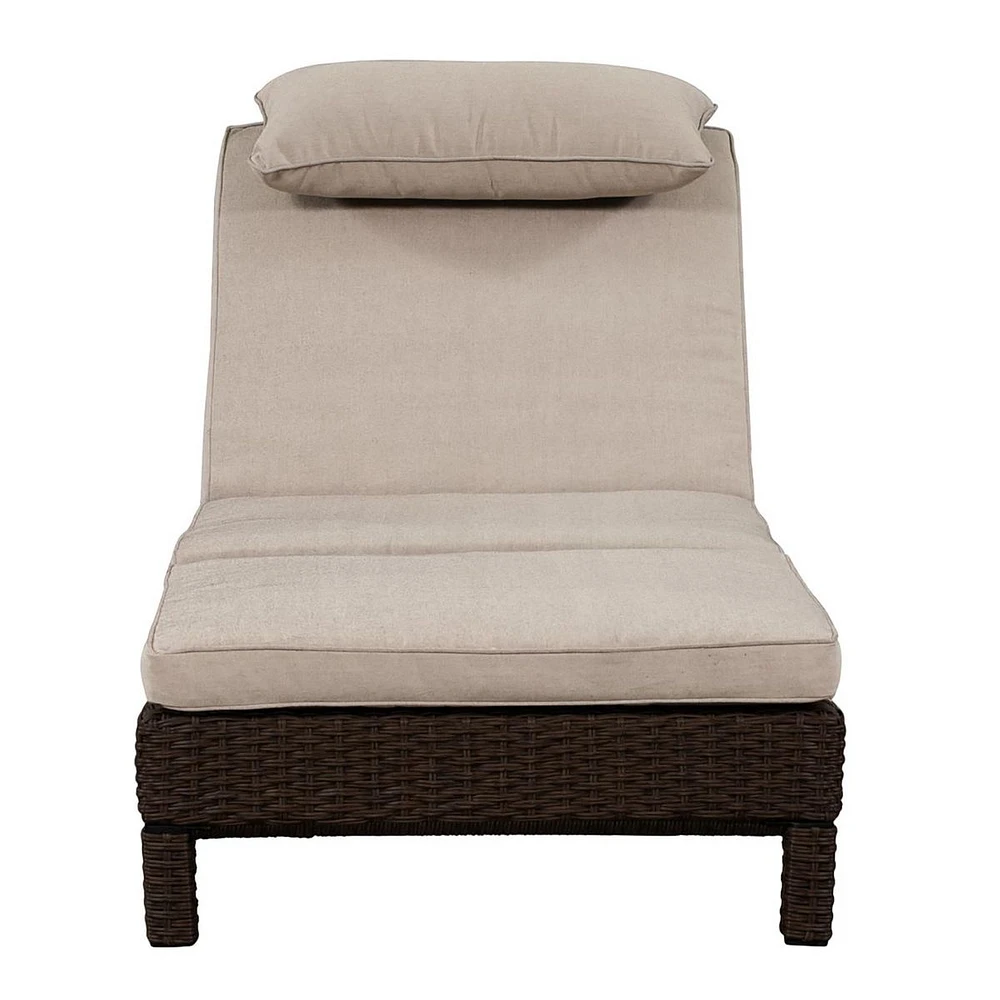 Laura Chocolate Brown Wicker Lounger