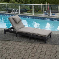 Laura Chocolate Brown Wicker Lounger