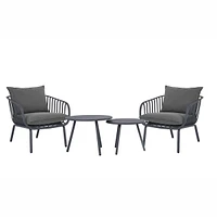 Patioflare 4-Piece Recycled Plastic Vista Conversation Set