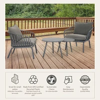 Patioflare 4-Piece Recycled Plastic Vista Conversation Set