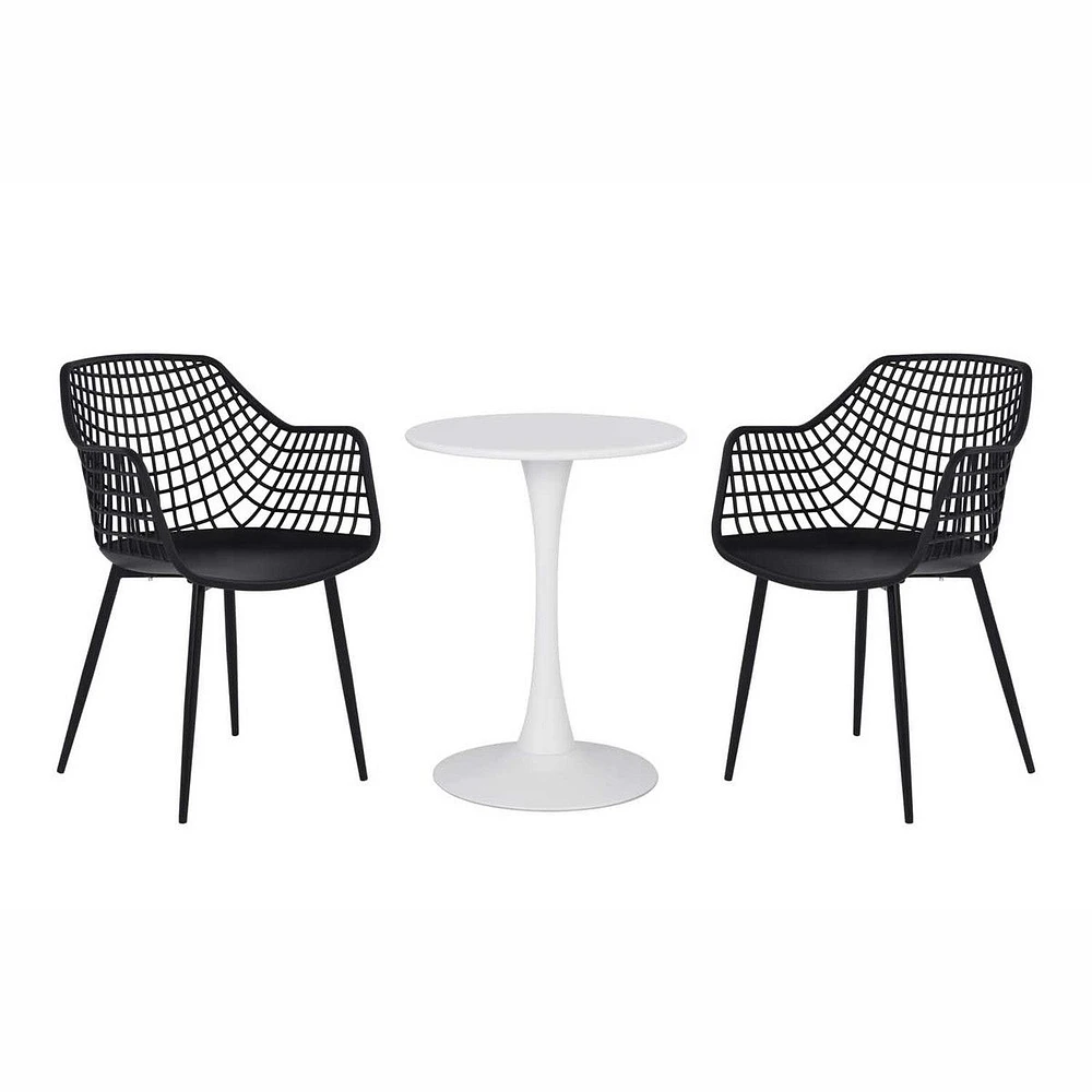 Patioflare 3-Piece Recycled Plastic Kana Bistro Set