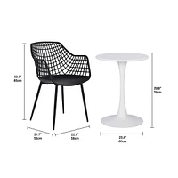 Patioflare 3-Piece Recycled Plastic Kana Bistro Set