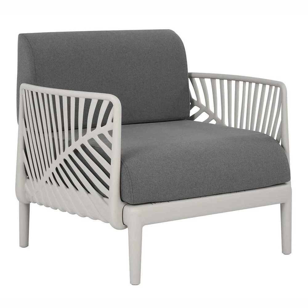 Fauteuil modulaire Leaf en plastique recyclé par Patioflare - Gris